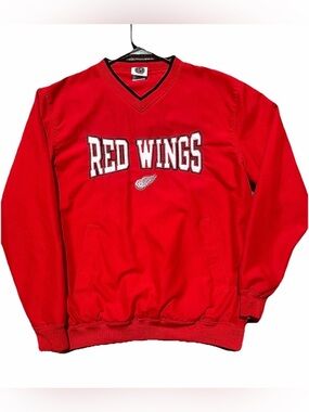 Vintage 90s NHL Official Licensed Detroit Red Wings Pullover Windbreaker Size S